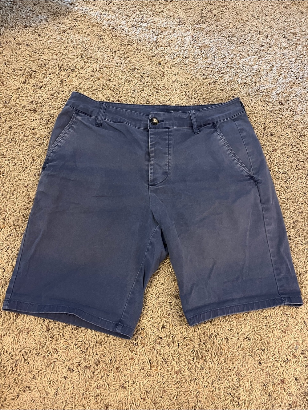 ASOS Navy Flat Front Men's Chino Shorts